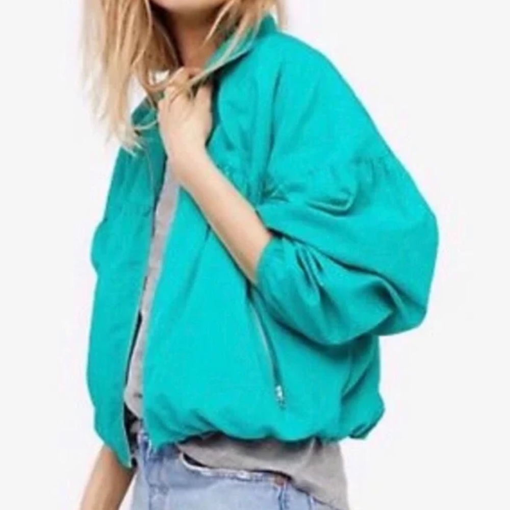 🌺Free People Now or Never Nylon Bomber Jacket🌸🌺 - Picture 3 of 15